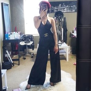 Zara halter v neck jumpsuit NWOT
